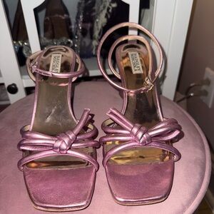 Badgley Mischka Women's Pink Strappy Heels